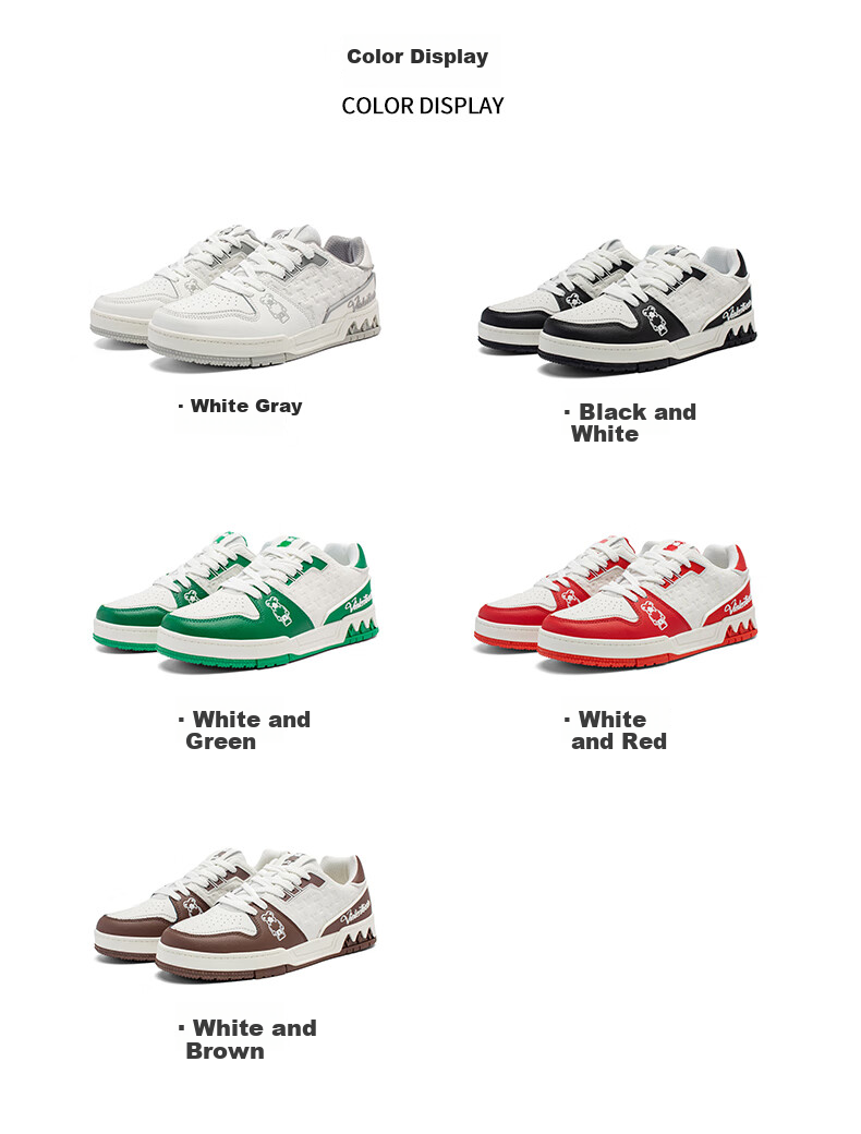 VIOLENTBEAR Men's Shoes, Summer Trendy Sneakers, Casual Couple Breathable Sports Shoes, 889YF White And Gray [Glow-In Style], Size 37 5