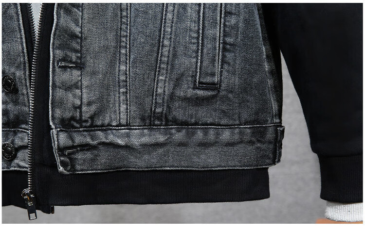 Zengzhi Men's Denim Jacket, 2026 Spring And Autumn New Style, Loose Casual Jacket, Faux Two-Piece Hooded Top for Me 8