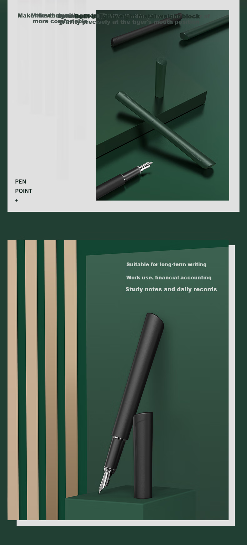 N9 Fountain Pen, Dao Series Iridium EF Nib Deep Blue, Business Office Birthday Calligraphy Signature Stationery Gift [Back-To Essential] 9