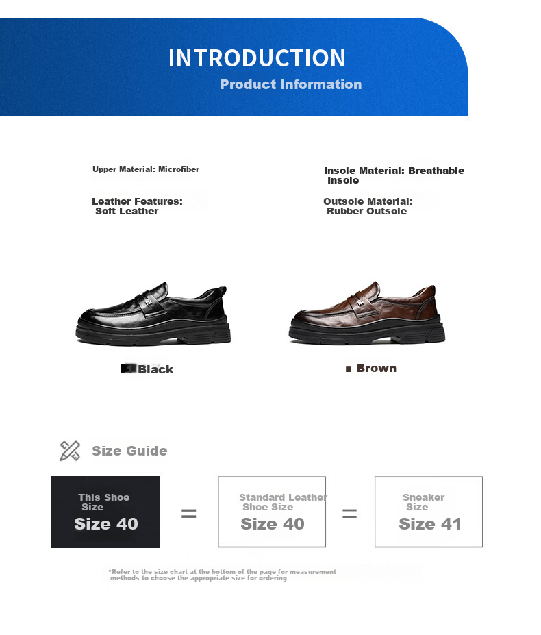 Zhengtai British Men's Leather Shoes, Thick-Soled Heightening Breathable Loafers, Business Casual Leather Shoes for Men, JZ0210, Black, Size 42 5