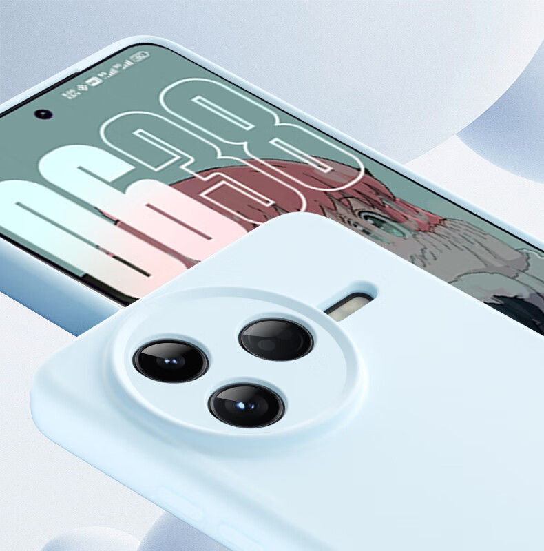 Shangsu Compatible with Redmi K80 Phone Case, K80 Protective Cover, Premium Liquid Silicone Soft Shell, Full Lens Protection, Shockproof, Anti-Fingerprint, for Women And Men, Solid Color Simple Design, Antique White Outer Shell 5