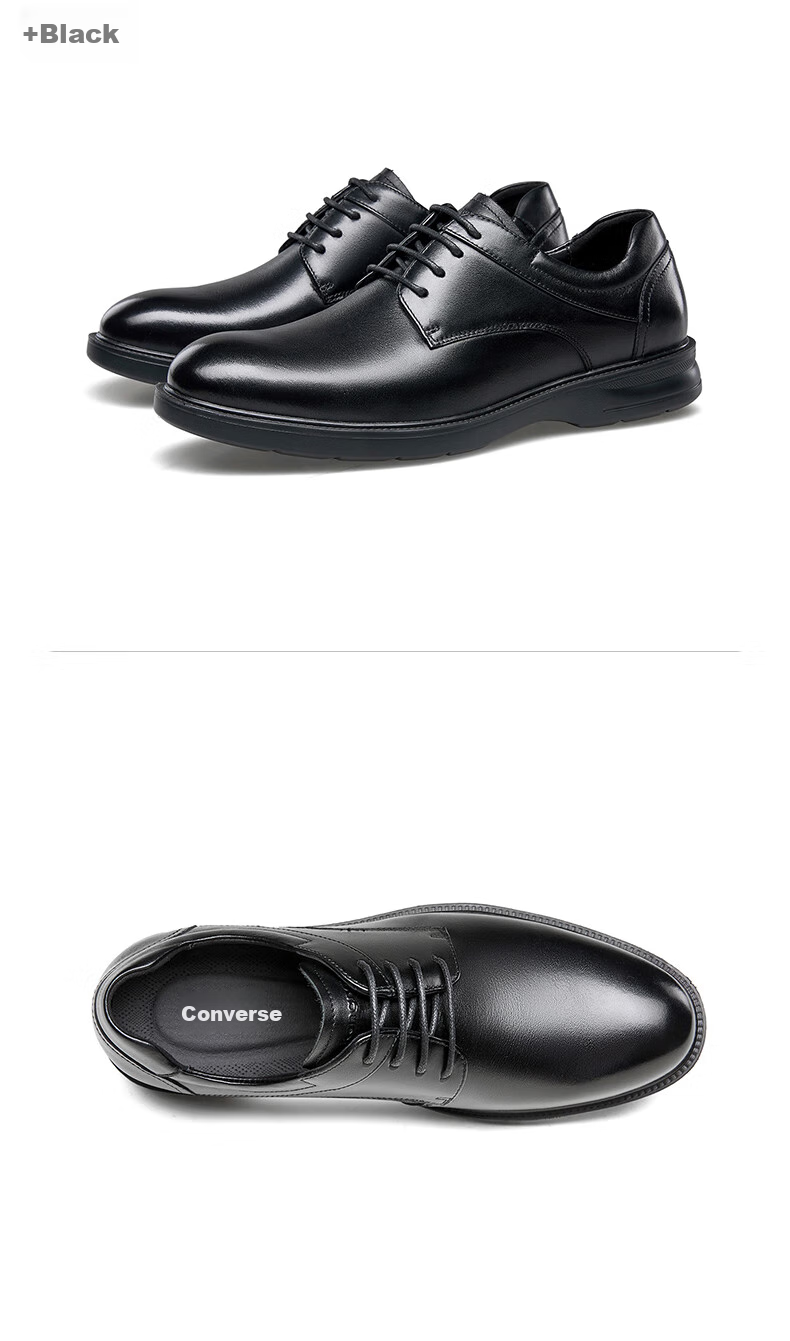Kangnai Casual Leather Shoes, Autumn New Style Men's Work Business Derby Shoes, Soft Cowhide Comfortable Leather Shoes, Black, Size 38 12