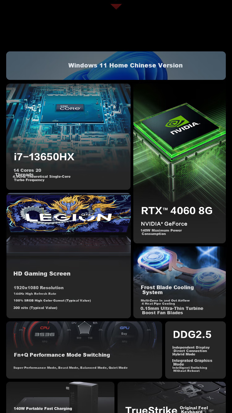 Lenovo Legion Y7000 2025 15.3-inch Gaming Laptop i7-14650HX 16GB 512GB RTX5060 + Gaming Mouse Set 1st Store Bundle 2