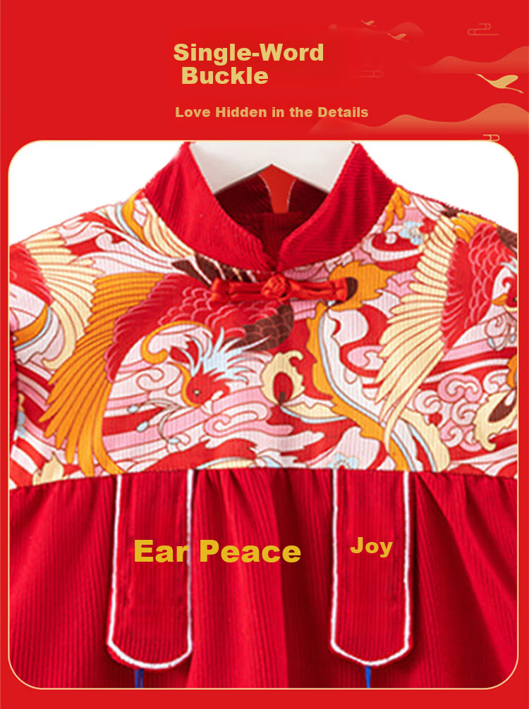9I9 Children's Eating Cover-Up, Outer Wear Splash-Proof Clothing, Birthday First-Year Tang Suit, Waterproof And Dirt-Resistant Reverse-Wear Protective Garment A142 6