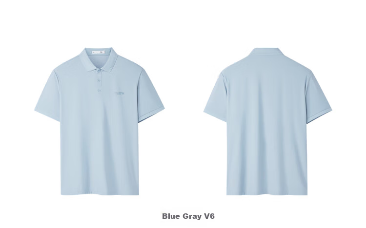 HLA Short-Sleeve Polo Shirt for Men, Light Business Aviation Series, Turn-Down Collar Short-Sleeve for Men, Summer Wear 8