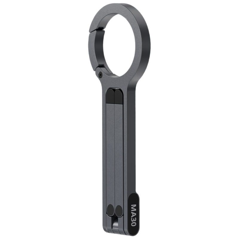 Ulanzi MA30 (Obsidian Gray) Carabiner Phone Photography Tripod, Double-Sided Magnetic IPhone 16 Selfie Stick, Travel Photography Phone Stand, Portable Live Streaming Accessory