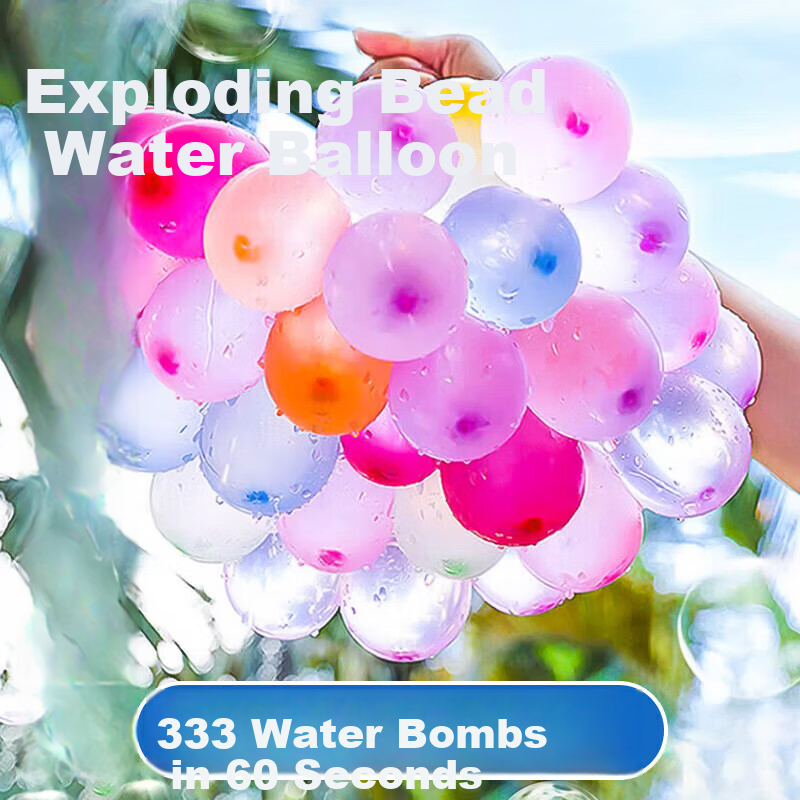 Kuyibao Water Balloons, 333 Pieces, Quick-Fill Automatic Tying, Children's Water Bombs, Summer Water Park, Outdoor Water Fight, Graduatio