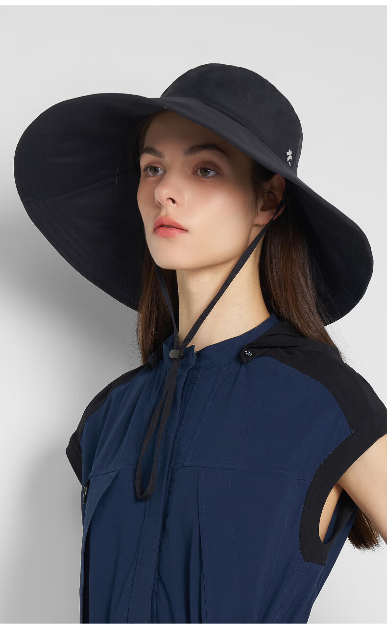 Kenmont Fisherman Hat for Women, Spring And Summer Simple Lightweight Black Gel Sun Protection Hat with Wide Brim, Full Face Sunshade Hat, Breathable Face-Slimming Effect 6159 3