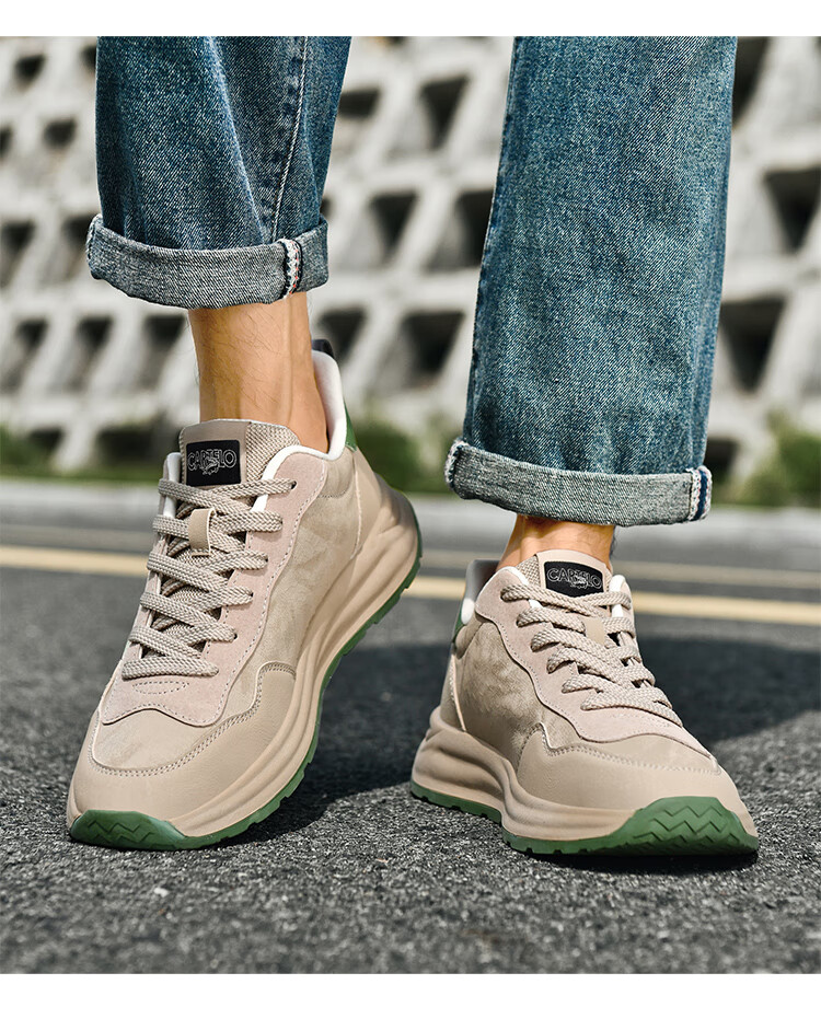CARTELO Men's Casual Sports Sneakers, Autumn And Winter Thick-Soled Outdoor Jogging Hiking Travel Retro Versatile Classic New Style 5