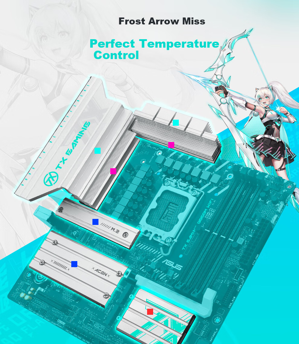 ASUS TX GAMING B860M WIFI Motherboard, Supports CPU 270K/265K/245K (Intel B860/LGA 1851) 8