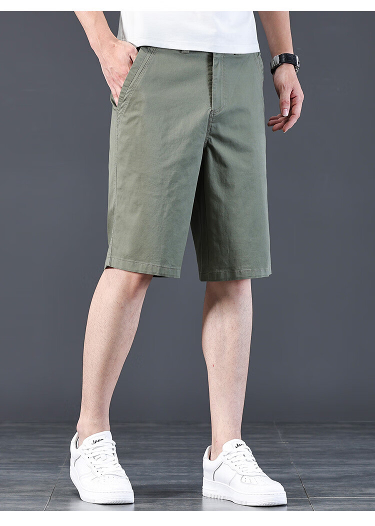 JEEP High-End Lightweight Five-Pocket Casual Shorts for Men, New Summer 2026 Business Loose Straight-Leg Mid-Length Pants for Me 1