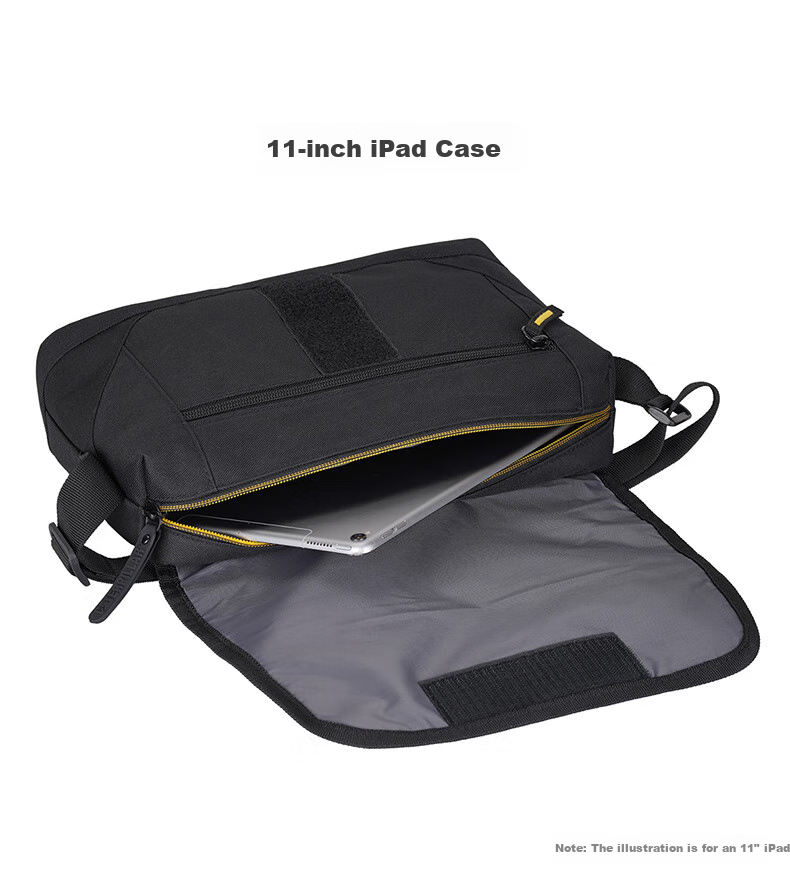 CAT Crossbody Bag, Shoulder Bag, Lightweight Messenger Bag, Casual Satchel, 11-Inch IPad Bag, Trendy Flip-Top Large Capacity Black 84512 4