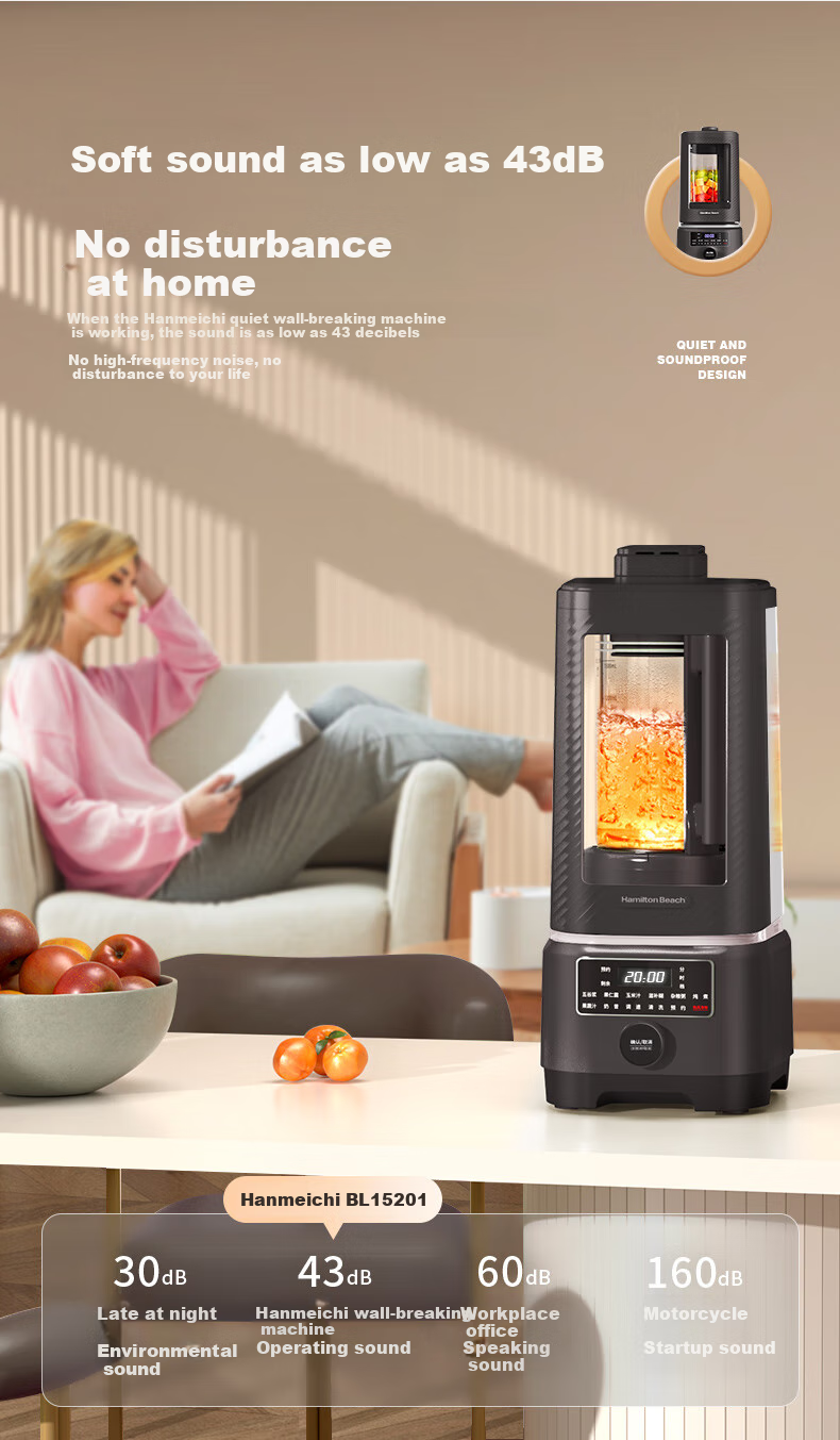 Hamilton Beach High-Speed Blender, Vacuum Juicer, Imported Tritan Material, Self-Cleaning, Noise-Reducing, Quiet Operation, Fully Automatic Soy Milk Maker And Juice Extractor BL18105 6