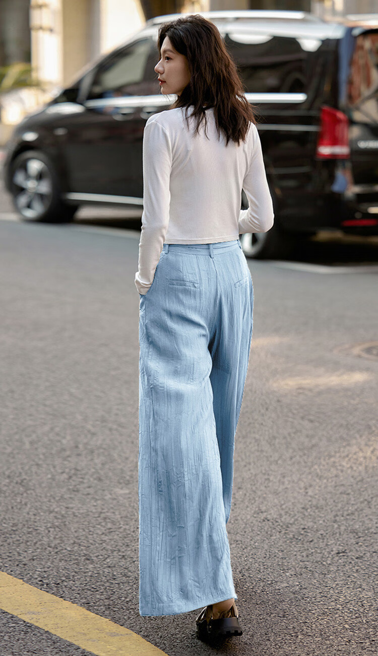 Dme [Lazily Casual Pants] Autumn Style, Relaxed Fit, Textured Design, Versatile Casual Pants for Wome 4