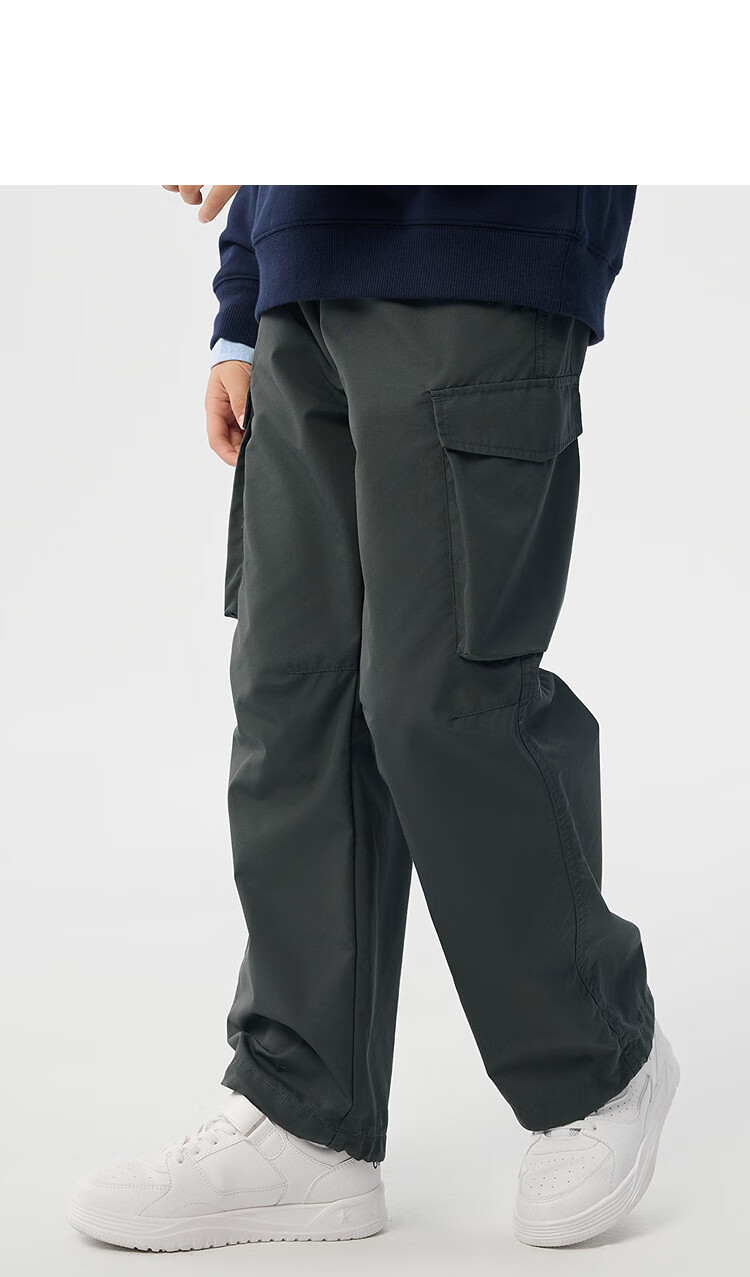 BALABALA Children's Clothing, Boys' And Girls' Pants, Spring And Autumn Loose Cargo Pants, Versatile And Fashionable Outdoor Wear 17