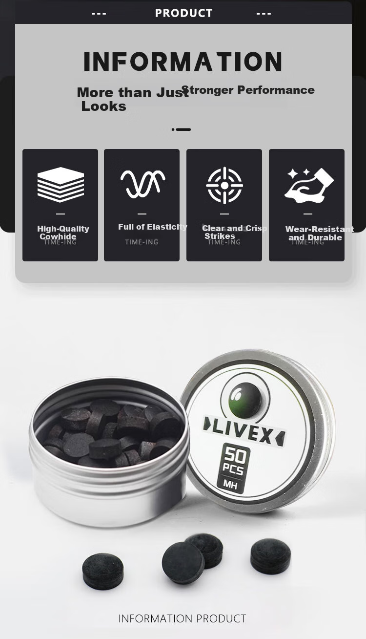 LIVEX Pool Cue Tip, Small Tip, Snooker Cue Tip, Black Eight Billiard Cue, Billiard Accessories And Supplies 2