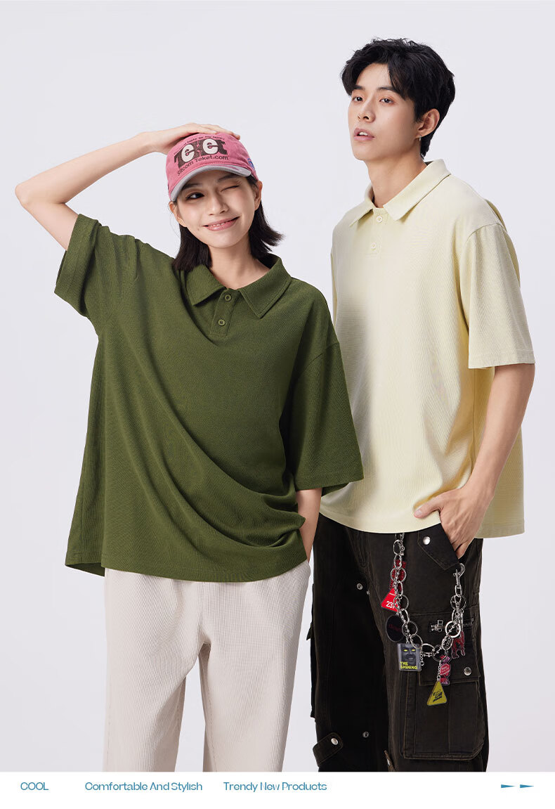 Jeanswest Polo Shirt for Men, Summer Chinese Style National Trend Panda Short-Sleeve Waffle Knit Collared T-Shirt Top C 11