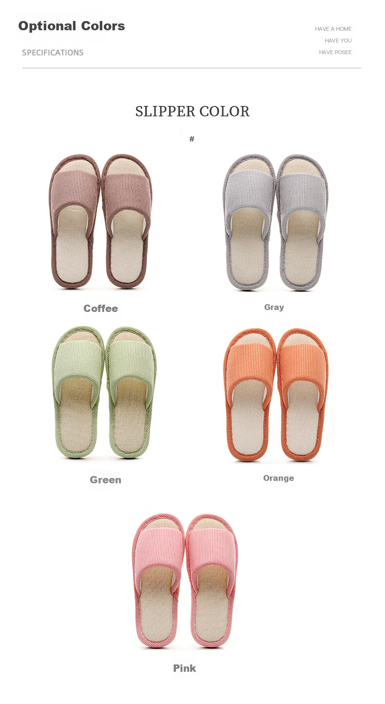 GUOLUOFEI Japanese-Style Linen Slippers for Men And Women, Indoor Couples Wooden Floor Soft-Soled Breathable All-Season Sandals, Green, Size 40-41 1