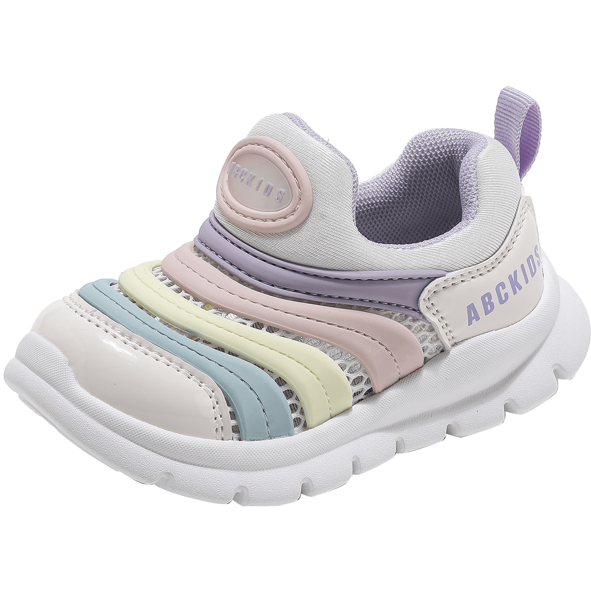 ABC KIDS Summer Breathable Mesh Running Shoes Caterpillar Boys' Trendy Children's Girls' Sneakers Beige/Colorful Size 30