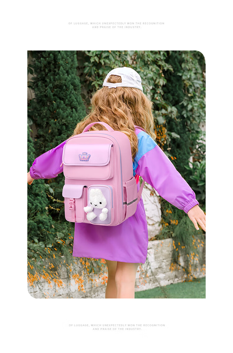 Dijiuchengbao Primary School Backpack for Boys, Spine-Protecting And Load-Reducing Backpack for Grades 3-6 Girls, Lightweight Children's Anti-Drop Schoolbag 3