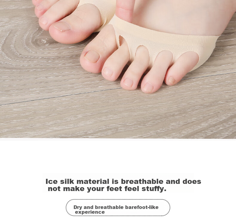 FOOTOPPO Heel Pads, High Heels, Anti-Pain Half-Sized Pads, Breathable Invisible Foot Protection, Women's Anti-Friction Half Pads, Foot Pain Relief Device 4