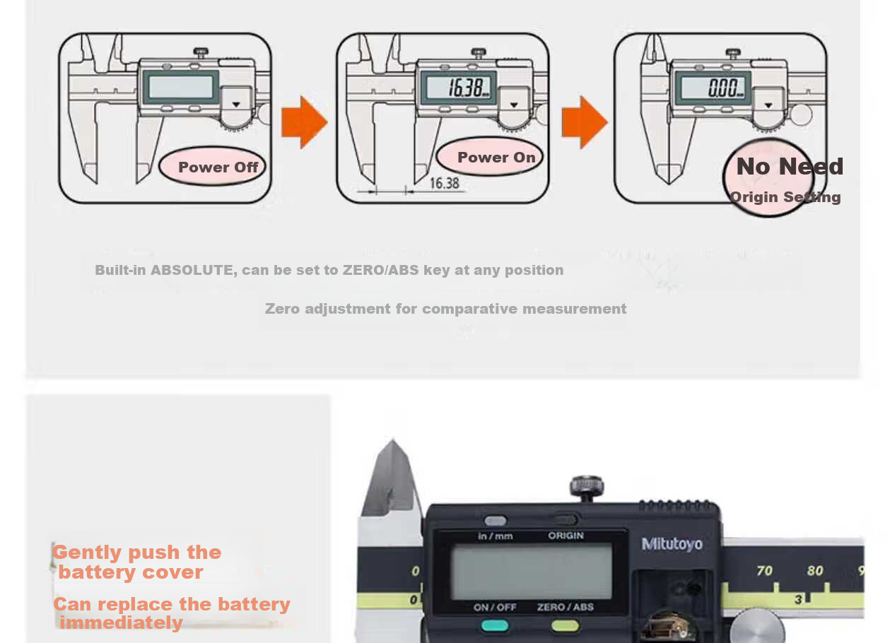 Mitutoyo Digital Caliper, High-Precision Caliper, Vernier Caliper, Imported from Japan, 500-151 Metric with Output 9