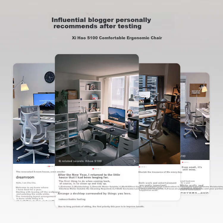 SIHOO S100 Ergonomic Chair, Computer Chair, Lumbar Support Office Chair, Ergonomic Seat, Gaming Chair with Integrated Headrest 2