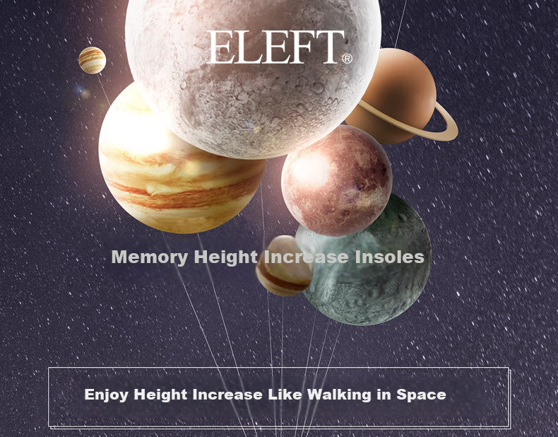Eleft Black And White Memory Foam Invisible Height-Increasing Insoles for Men And Women, Shock-Absorbing, Soft And Elastic, Breathable And Comfortable Half Insoles, 3.5CM 1