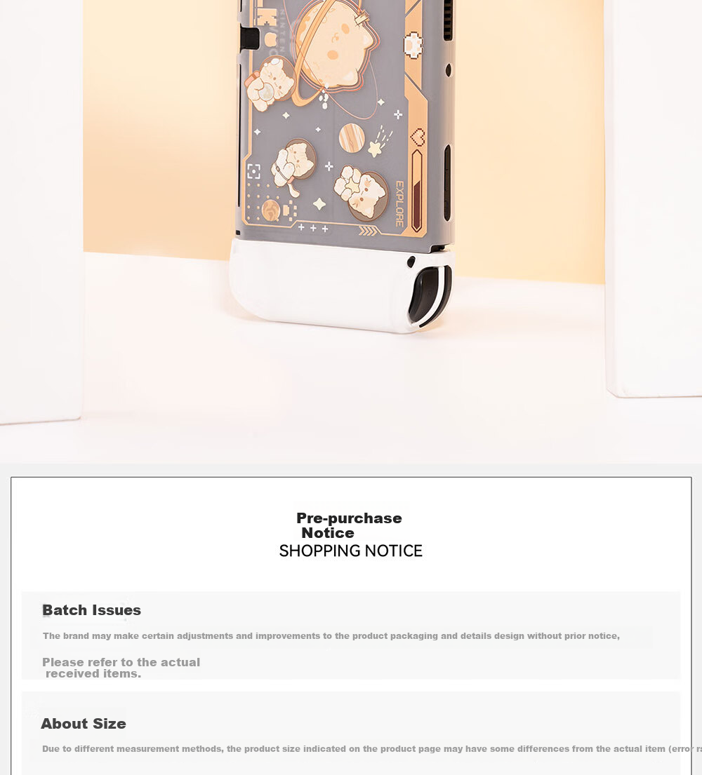 Jixiang Switch Protective Case, Oled Protective Case with Detachable Base, Shockproof And Drop-Resistant Hard Shell Handle Cover, Oled Cat Sickle Sack Protective Case 22