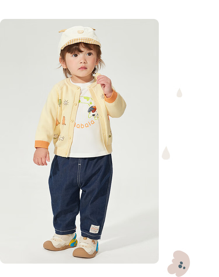 Balabala Kids Sweater Knitwear 2025 New Spring Boys Cardigan Cute [Mall Same Style] 200125103101 6
