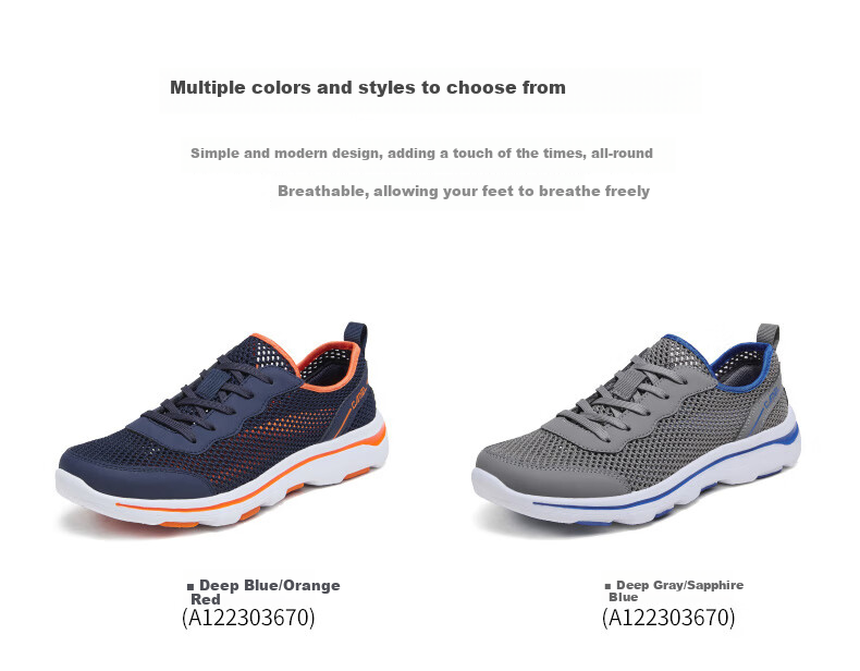 CAMEL Summer Mesh Breathable Lightweight Flexible Casual Walking Shoes for Men Father's Day G16M739038 Gray Size 42 3