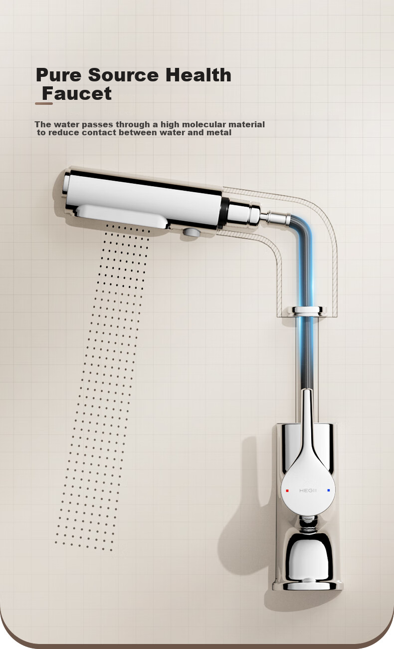 HEGII Pull-Out Basin Faucet, Three-Water Outlet Bathroom Lifting Rotating Hot And Cold Water Faucet HMF927-115 10