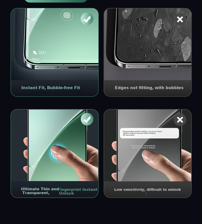 DIVI [Ultrasonic Unlock I Two-Pack] Screen Protector for Xiaomi 15 Pro/Ultra, Xiaomi 15S Pro High-Definition Soft Film Full Coverage No Black Edge Non-Tempered Protective Film 6