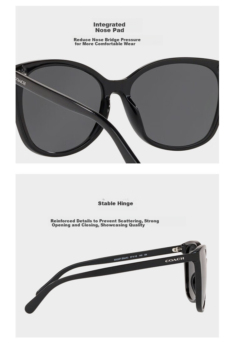COACH Sunglasses, Trendy Eyewear, Square Full-Frame Elegant And Stylish Women's Sunglasses, Gift, 0HC8271U Official Authentic Product 5