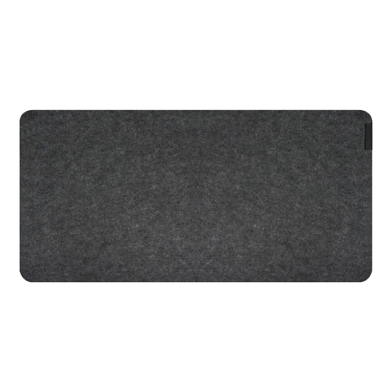 EXCO Mouse Pad Felt Desk Mat Extra Large Computer Desk 900*450mm Office Gaming Wear-Resistant Non-Slip Rubber Bottom Thickened Keyboard Pad Desk Mat Rollable Portable Black And Gray 0249