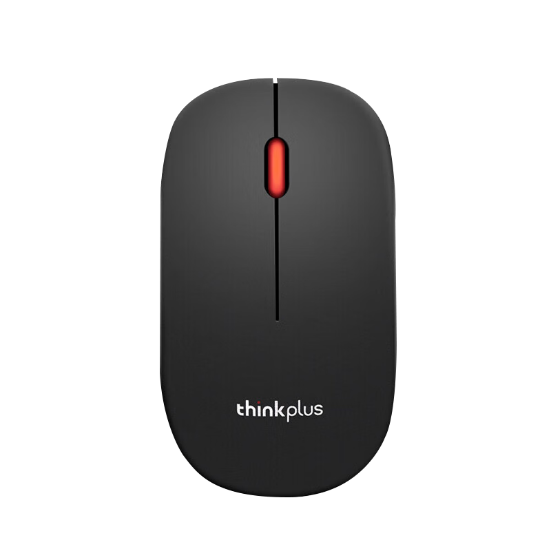 ThinkPad Lenovo ThinkPlus Wireless Mouse M80, Business Office Portable Red Scroll Wheel, Compatible with ThinkBook Laptops And Desktop Computers, Single Mode Non-Bluetooth