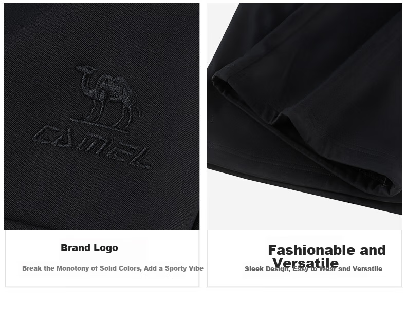 CAMEL Functional Cargo Parachute Pants, Unisex Drawstring Wide-Leg Trousers, 733CAYL6016C, Charcoal Gray, Size L 31