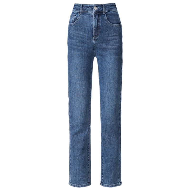 ESE-Y Spring New Loose-Fitting Slimming Petite Skinny Cigarette Pants, Denim Blue, Size 32