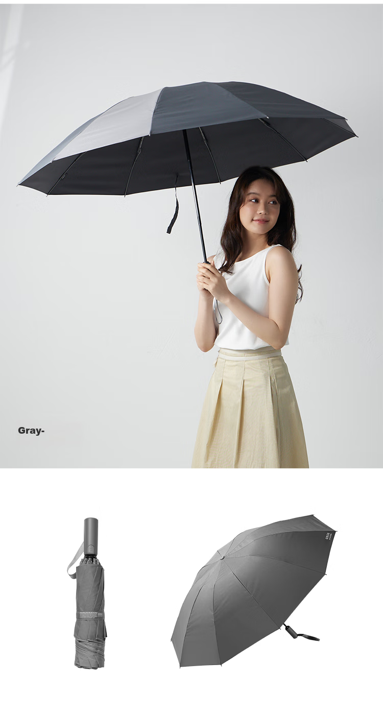 Obsu Japanese Non-Wet Umbrella, Dual-Use for Sun And Rain, Reverse Folding Design, Sun Protection, Beige Color, Non-Wet Umbrella 10