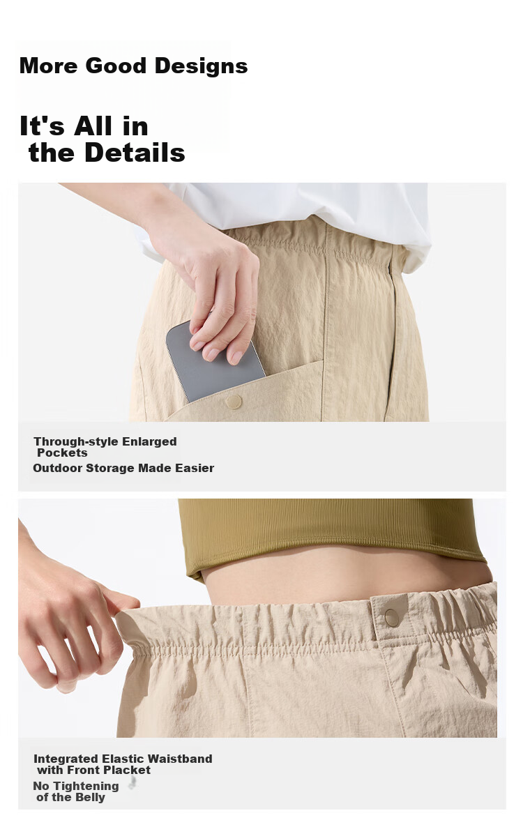 Beneunder Women's Quick-Dry Pants, Spring And Summer Sun Protection Breathable Straight-Leg Trousers, Outdoor Sports Casual Long Pants DS891 15