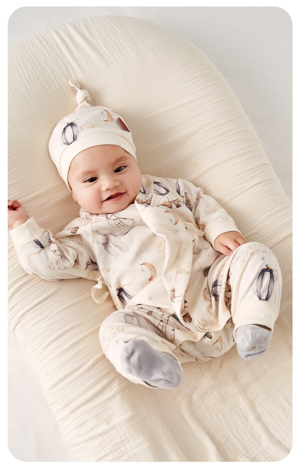Aqpa [Yunma Youli 3.0] Newborn Baby Romper Bodysuit, 3.0-Angel Courtyard, Size 52 4