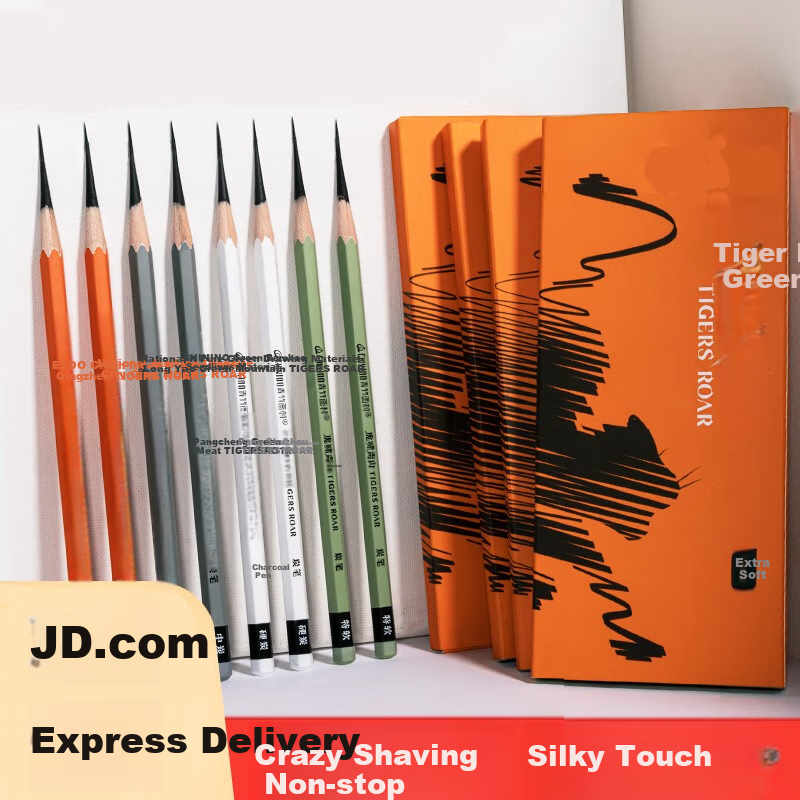 Kongse Charcoal Pencils for Sketching And Drawing, Extra Soft Charcoal Art Student Special Pens, Hard Charcoal Pencils for Quick Sketching And Painting, Beginner Student Set, Carbon Drawing Pencils, 10 Pencils/box for Art Sketching And Outdoor Drawing