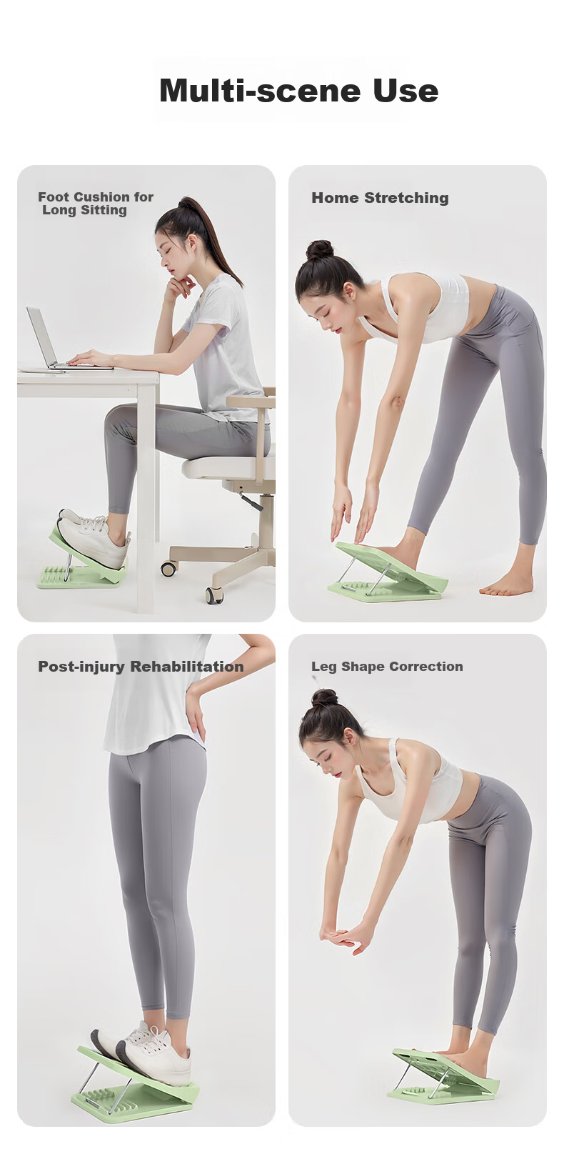 Li-Ning Stretching Board, Inclined Pedal Calf Stretcher, Home Leg Beauty Stretching Bench, Standing Foldable Ankle Rehabilitation Fitness Device 9