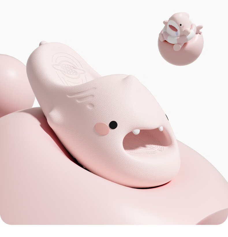 Chikoku New Cute Shark Slippers for Women, Summer Home Wear, Adorable Thick-Soled Non-Slip Couple's Shark Sandals for Men Summer 19