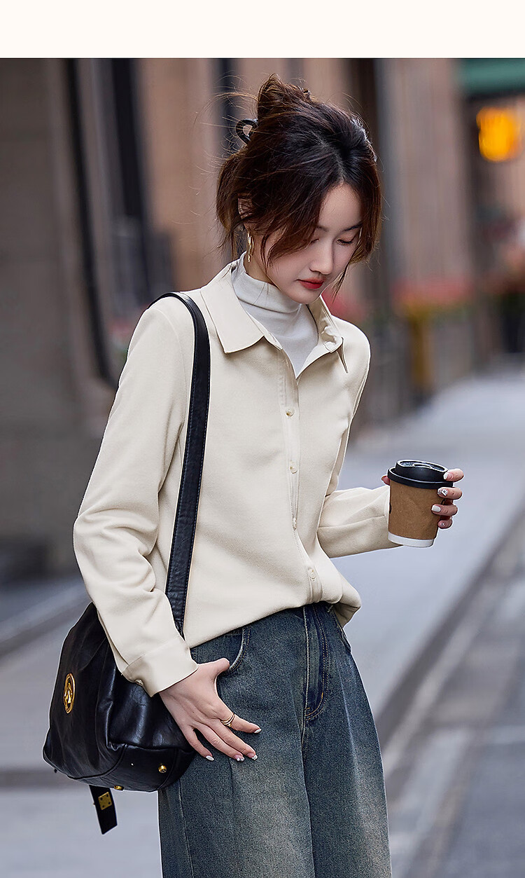 Dme High-Quality Cool And Stylish Design Commuter Shirt with Patchwork Jacquard Satin Fabric Women's Blouse Top 13