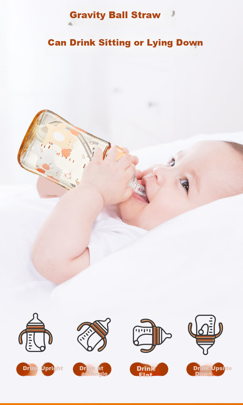 Anpei Universal Gravity Ball Nipple Straw, Suitable for Ages 18 Months And Above (Compatible with Pigeon, Haokai And Other Types of Baby Bottles) 10
