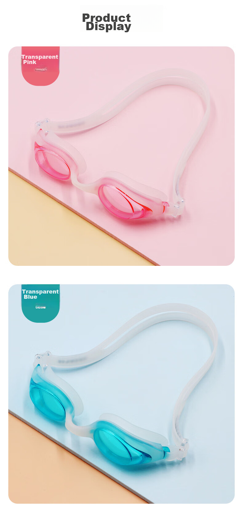 COCOLIC Children's Swimming Goggles, Soft And Comfortable, Waterproof, Anti-Fog, HD Clear, Suitable for Ages 7-12, CO-4100 Lemon Tree 11
