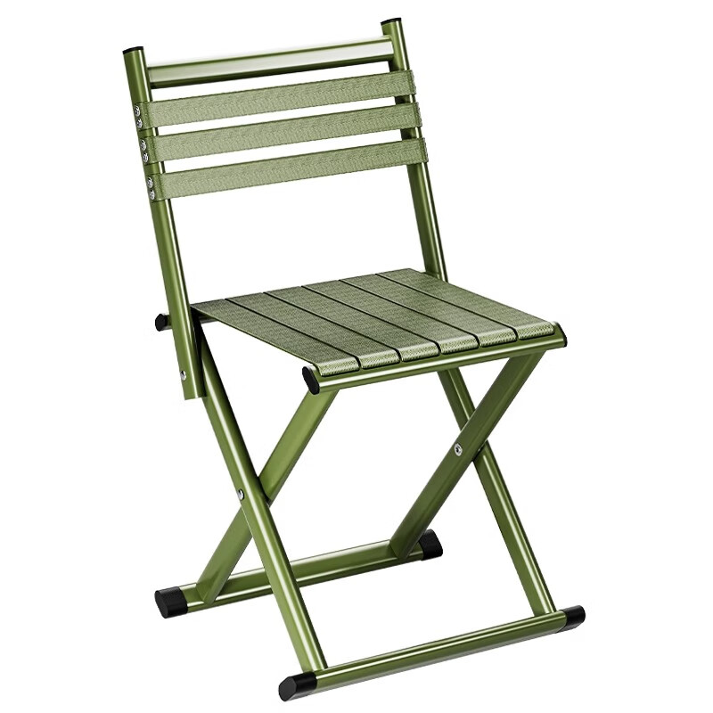 Huayin Xuan Outdoor Thickened Backrest Folding Stool Portable Fishing Chair Carbon Steel Bench