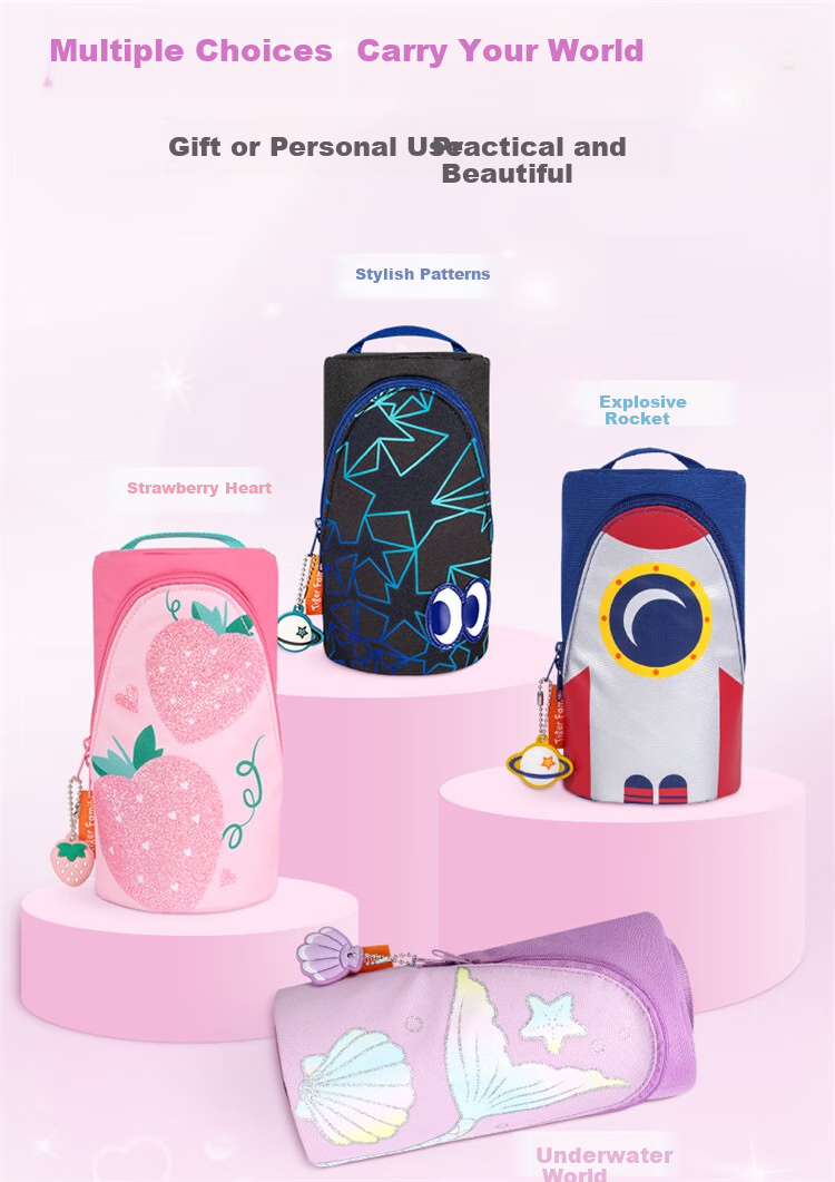 TigerFamily Pencil Case for Elementary School Students, Large Capacity Stationery Box for Children, Stylish First Grade New Year Gift for Boys And Girls 4