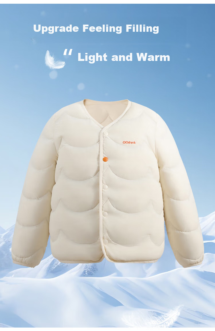 QQ DUCK Children's Lightweight down Jacket, Boys' School Uniform Essential, Warm Coat for Girls, Inner Liner for Winter Clothing 4